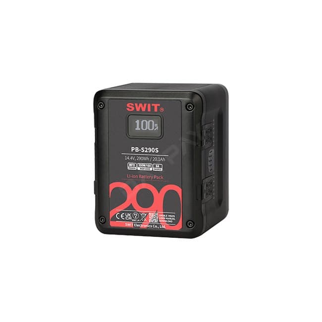 PB-S290S(290wh 14.4v  V-mount)縦121㎜横95㎜高さ96㎜/1.5㎏