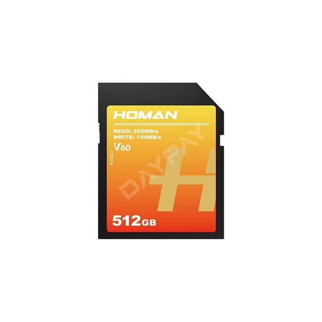 HOMAN UHS-II SD Card V60 512GB(HM512GBSDV60)