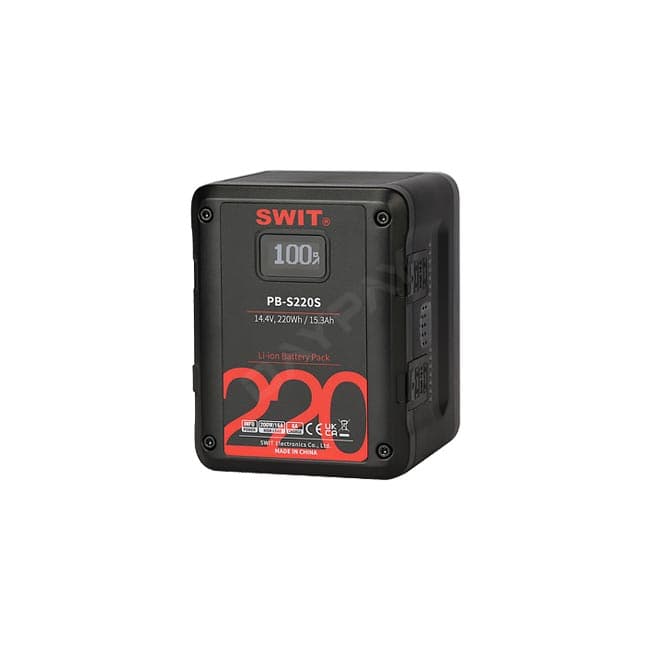 PB-S220S(220wh 14.4v  V-mount)縦121㎜横95㎜高さ96㎜/1.5㎏